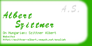 albert szittner business card